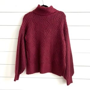 A New Day Maroon Soft Turtleneck Sweater NWT